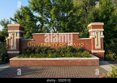 Firma nel campus dell'Università dell'Idaho a Mosca Foto Stock
