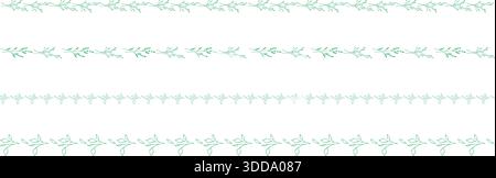 Set di linee disegnate a mano di piante. Illustrazione Vettoriale