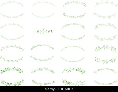 Set di lamelle semicircolari incorniciate. Illustrazione Vettoriale