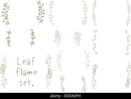 Set di lamelle semicircolari incorniciate. Verticale. Illustrazione Vettoriale