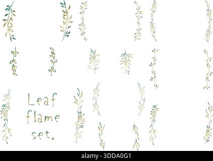 Set di lamelle semicircolari incorniciate. Verticale. Illustrazione Vettoriale