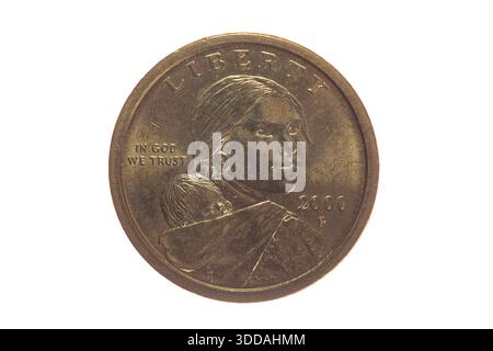 Moneta in dollari Sacagawea 2000 Foto Stock