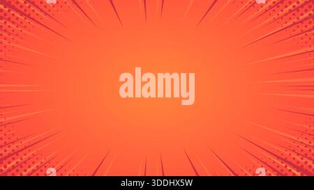 Linee di velocità come effetto fumetto manga. Sfondo d'azione animato anime. Illustrazione del vettore di zoom fumetto astratto. Illustrazione Vettoriale