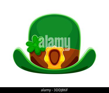 Cappello da bocciolaio del giorno di St Patricks con trifoglio Illustrazione Vettoriale