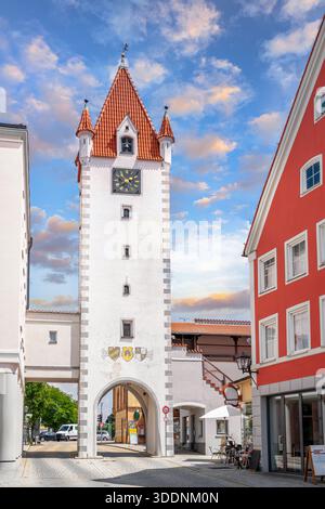 Città vecchia di Mindelheim, Germania Foto Stock
