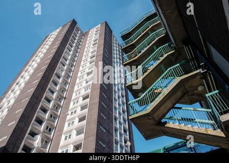 Petticoat Tower, Middlesex Street Housing estate, Londra, E1 Foto Stock
