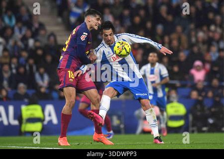 Barcellona, Spagna. 3 gennaio 2026. Partita di calcio spagnola la Liga EA Sports tra RCD Espanyol e FC Barcelona allo stadio RCDE il 3 gennaio 2026 a Barcellona, Spagna. Gerard Martin 900/Cordon Press crediti: CORDON PRESS/Alamy Live News Foto Stock
