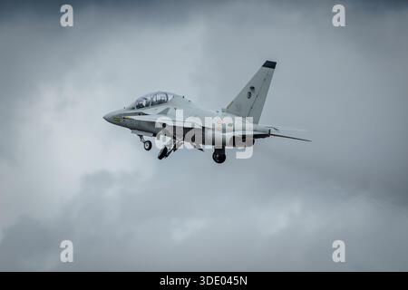 Aeronautica militare Italiana - Leonardo T-346A Master, aviotrasportato al Royal International Air Tattoo 2025. Foto Stock