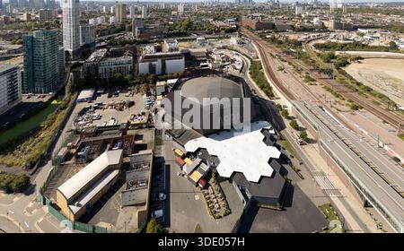 ABBA Voyage Arena a Londra, Regno Unito. Una sala concerti unica per gli avatar digitali dell'iconica band svedese. Foto Stock