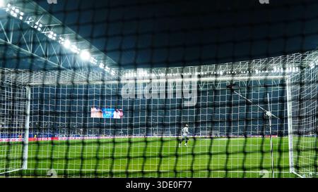 Barcellona, Spagna. 4 gennaio 2026. Gol vuoto durante la partita della Liga EA Sports tra RCD Espanyol e FC Barcelona giocata allo stadio RCDE il 3 gennaio 2026 a Barcellona, in Spagna. (Foto di Bagu Blanco/PRESSIN) credito: PRESSINPHOTO SPORTS AGENCY/Alamy Live News Foto Stock