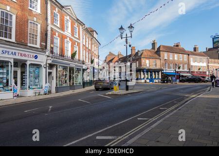 West Street a Blandford Forum, Dorset. Inghilterra, Regno Unito Foto Stock