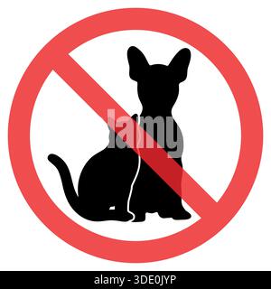 Illustrazione vettoriale animali proibiti su sfondo bianco Illustrazione Vettoriale