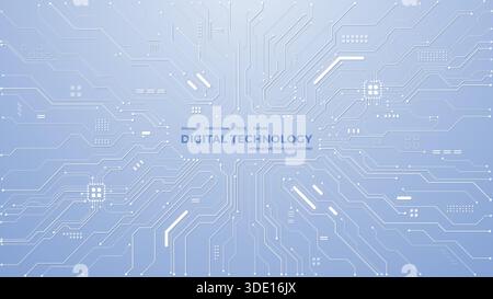 Moderno background tecnologico con schemi di circuito astratti Illustrazione Vettoriale