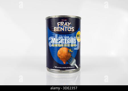 Polpette di pollo Bentos in salsa svedese - Galles, Regno Unito - 21 novembre 2025 Foto Stock