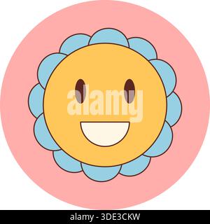 Adesivo per guarnizioni per fiori di cartone scanalati Illustrazione Vettoriale