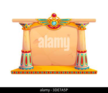 Egitto vettore di gioco cornice di colonne egiziane antiche Illustrazione Vettoriale