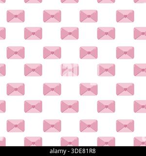 Design a forma di sigillo a forma di cuore in busta rosa Foto Stock