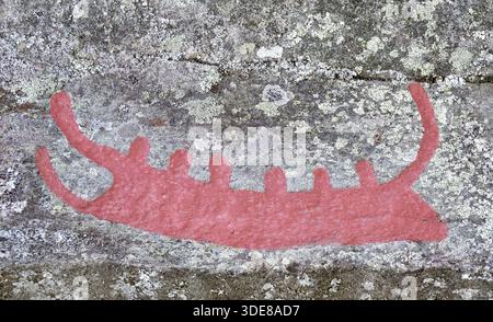 Petroglifi svedese in Norrkoping Foto Stock