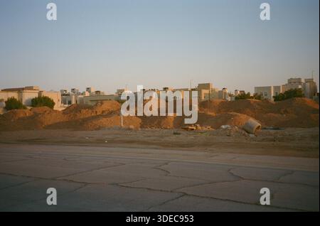 Mucchi di terra a Riyadh in Arabia Saudita Foto Stock