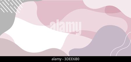 Morbido sfondo astratto caratterizzato da forme organiche fluide in delicati colori pastello, perfetto per il design e la presentazione moderni Illustrazione Vettoriale