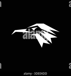 Vettore logo Falcon Hawk Head Eagle geometrico astratto Illustrazione Vettoriale