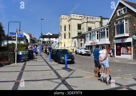 High Street Saundersfoot, Saundersfoot, Pembrokeshire, Galles Foto Stock