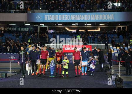 Napoli, Italia. 7 gennaio 2026. PANINIDAYS26 durante la partita di calcio di serie A tra Napoli e Verona allo Stadio Diego Armando Maradona di Napoli - mercoledì 7 gennaio 2026. Sport - calcio . (Foto di Alessandro Garofalo/LaPresse) credito: LaPresse/Alamy Live News Foto Stock
