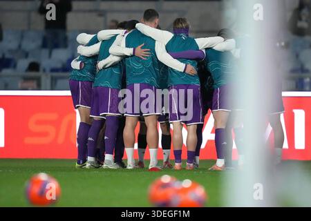 Roma, Italia. 7 gennaio 2026. Fiorentina durante la partita di calcio EniLive di serie A tra Lazio e Fiorentina allo stadio Olimpico di Roma, Italia - mercoledì 7 gennaio 2026 - Sport Soccer ( foto di Alfredo Falcone/LaPresse ) crediti: LaPresse/Alamy Live News Foto Stock