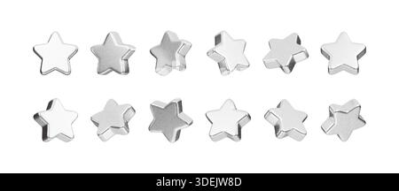 Design a stella a gradiente astratto con grana e effetto spray, che mostra un motivo tratteggiato 3D su una superficie nera con rumore stipple bianco e. Illustrazione Vettoriale