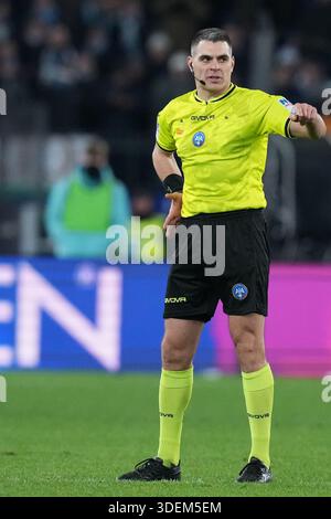 Roma, Italia. 7 gennaio 2026. Simone Sozza durante la partita di calcio di serie A EniLive tra Lazio e Fiorentina allo stadio Olimpico di Roma, Italia - mercoledì 7 gennaio 2026 - Sport Soccer ( foto di Alfredo Falcone/LaPresse ) crediti: LaPresse/Alamy Live News Foto Stock