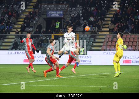 Juan Rodriguez del Cagliari durante la partita di calcio di serie A tra Cremonese e Cagliari allo stadio Giovanni Zini di Cremona, Italia. 8 gennaio 2026. Sport - calcio . (Foto di Alberto Mariani/Lapresse) credito: LaPresse/Alamy Live News Foto Stock
