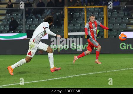 Jamie Vardy della Cremonese durante la partita di calcio di serie A tra Cremonese e Cagliari allo stadio Giovanni Zini di Cremona, Italia. 8 gennaio 2026. Sport - calcio . (Foto di Alberto Mariani/Lapresse) credito: LaPresse/Alamy Live News Foto Stock
