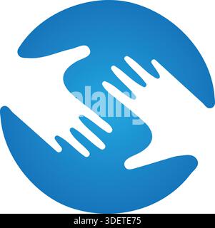 Icona vettoriale modello logo per la cura delle mani simboli commerciali vettore libero Illustrazione Vettoriale
