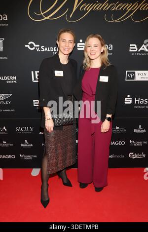 31ster Blankeneser Neujahrsempfang Nathalie Dunger, Julia Ruhs, 31ster Blankeneser Neujahrsempfang, Hotel Suellberg, Amburgo, 08.01.2026 *** ricevimento di Capodanno Blankenese 31 Nathalie Dunger, Julia Ruhs, ricevimento di Capodanno Blankenese 31, Hotel Suellberg, Amburgo, 08 01 2026 Copyright: xEventpressxBecherx Foto Stock