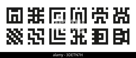 Raccolta di forme geometriche astratte Illustrazione Vettoriale