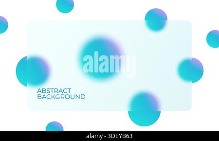 Sfondo luminoso minimalista astratto in stile glassmorfista creativo Illustrazione Vettoriale
