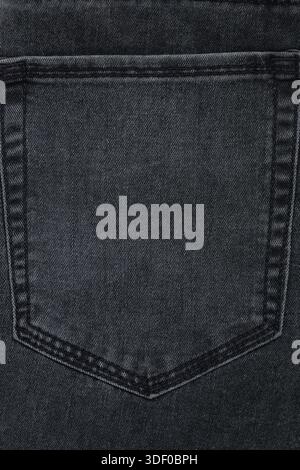 Jeans in denim texture o jeans con fondo cucito. Bordi scuri Foto Stock