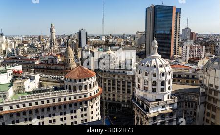 Vista sul tetto del centro di Buenos Aires Foto Stock