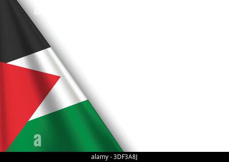 Bandiera DELLA PALESTINA con colore originale Illustrazione Vettoriale