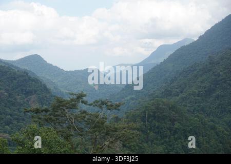 Vista pittoresca sulle montagne della Sierra Nevada de Santa Marta, Lost City Trek, Ciudad Perdida, Colombia 2020 Foto Stock
