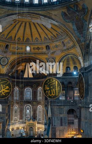 L'interno della Hayia Sofia, a Istanbul, Turchia Foto Stock