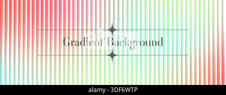 Sfondo gradiente in vetro nervato astratto. Futuristica texture a righe verticali Illustrazione Vettoriale