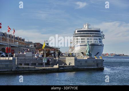 COPENAGHEN, DANIMARCA - 25 MAGGIO 2017: Nave da crociera Viking Sky ormeggiata nel porto di Copenaghen in Danimarca Foto Stock