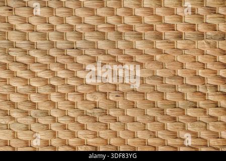 Texture di intessuta di bambù sfondo a parete Foto Stock