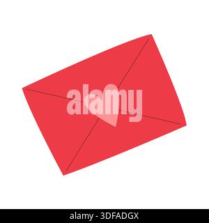 Bella busta con cuore Illustrazione Vettoriale