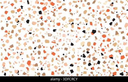 Schema di sfondo del terrazzo. Pavimento in marmo e granito Illustrazione Vettoriale