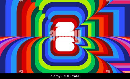 il testo di 2026 compare contro una vorticosa esplosione di colori vivaci. Sfondo dinamico e astratto psichedelico pieno di energia e creatività. Illustrazione Vettoriale
