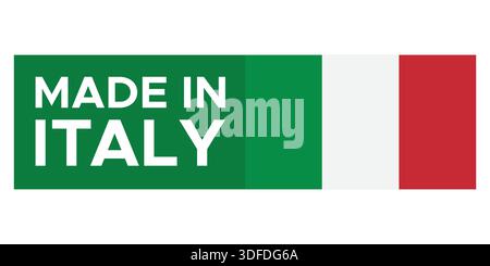 Etichetta del timbro Made in Italy Illustrazione Vettoriale