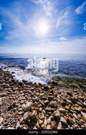 Schiuma oceanica e grana di pietra Foto Stock