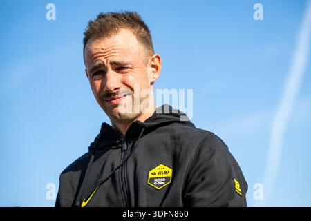 Alicante, Spagna. 13 gennaio 2026. Victor Campenaerts belga nella foto durante la presentazione del Team Visma-Lease a Bike Cycling Team ad Alicante, Spagna, martedì 13 gennaio 2026. BELGA FOTO DAVID PINTENS credito: Belga News Agency/Alamy Live News Foto Stock
